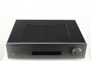 Top of a used Cambridge Audio CXA81 GEN2 Integrated Amplifier in a lunar grey finish