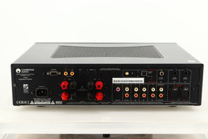 Rear view of a used Cambridge Audio CXA81 Integrated Amplifier in Lunar Grey finish 