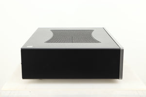 Side view of a used Cambridge Audio CXA81 Integrated Amplifier in Lunar Grey finish 