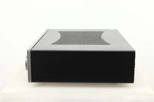 Side view of a used Cambridge Audio CXA81 Integrated Amplifier in Lunar Grey finish 
