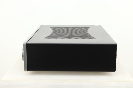 Side view of a used Cambridge Audio CXA81 Integrated Amplifier in Lunar Grey finish 