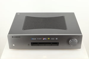 Top view of a used Cambridge Audio CXA81 Integrated Amplifier in Lunar Grey finish 