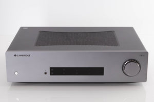 Front view of a used Cambridge Audio CXA81 Integrated Amplifier in a Lunar Grey finish