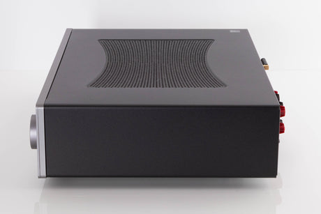 Right side view of a used Cambridge Audio CXA81 Integrated Amplifier in a Lunar Grey finish
