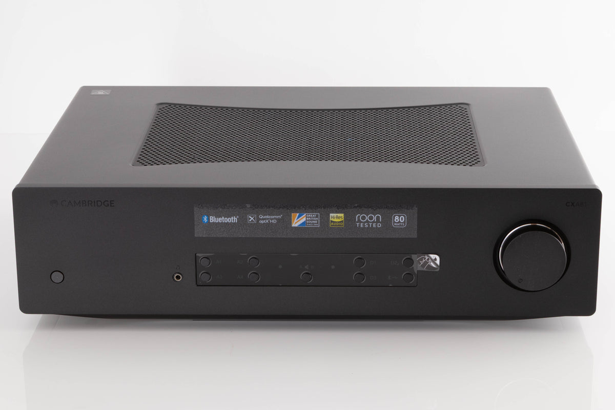 Front view of a used Cambridge Audio CXA81 Series 2 Integrated Amplifier in a Black finish