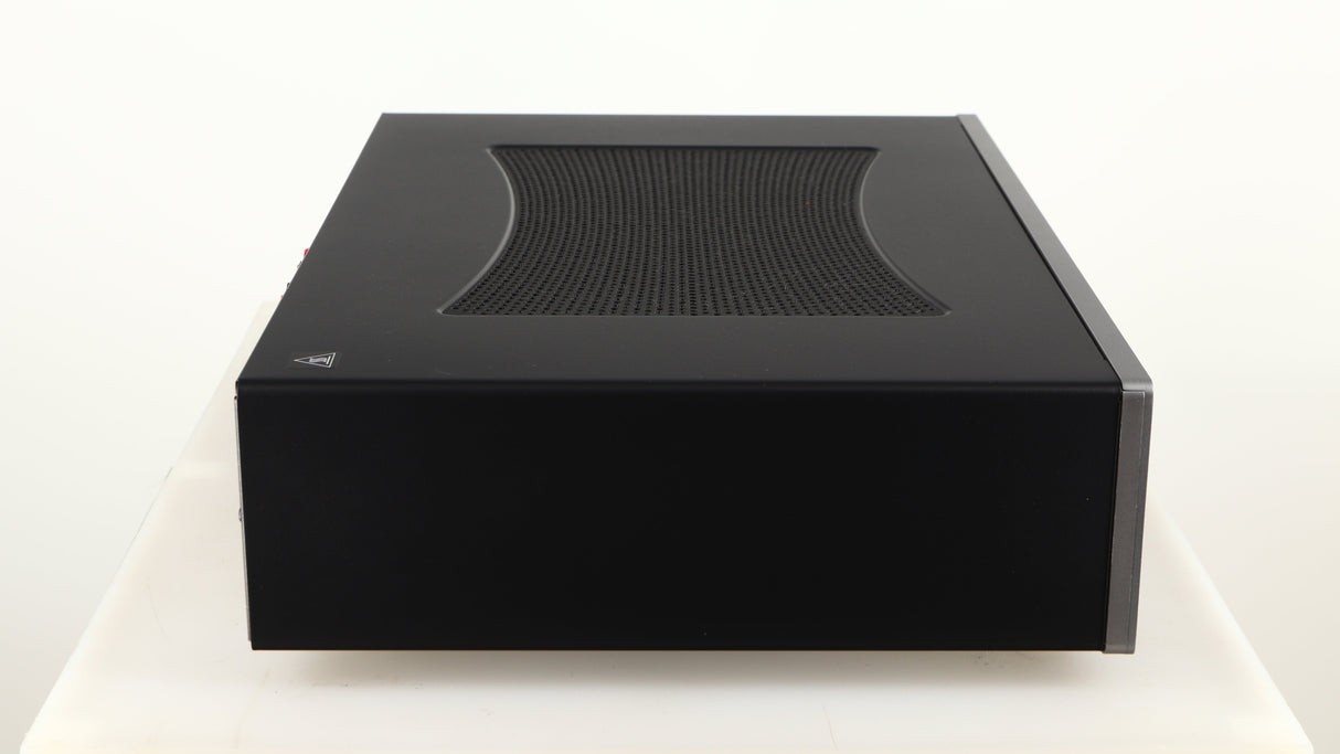 Left side view of a used Cambridge Audio CXA81 Series 2 Integrated Amplifier in a lunar grey finish