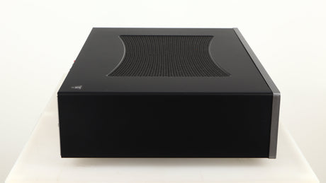 Left side view of a used Cambridge Audio CXA81 Series 2 Integrated Amplifier in a lunar grey finish