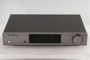Front view of a used Cambridge Audio CXN V2 Streamer in Lunar Grey finish