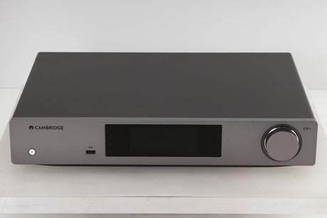 Front view of a used Cambridge Audio CXN V2 Streamer in Lunar Grey finish