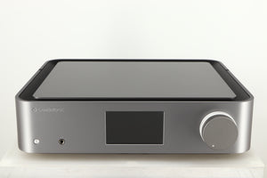 Front view of a used Cambridge Audio Edge NQ Network Pre Amplifier in a grey finish