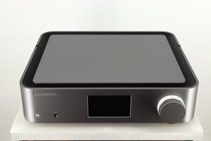 Top of a used Cambridge Audio Edge NQ Network Pre Amplifier in a grey finish