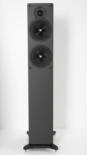 Front view of a used Cambridge Audio Sirocco S70 Floorstanding Speaker in a Dark Oak finish
