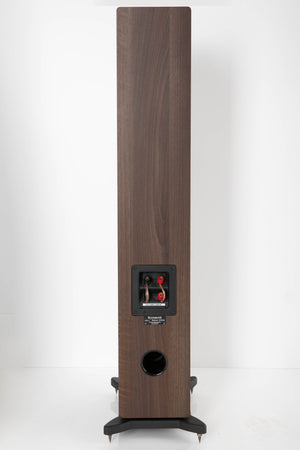 Rear view of a used Cambridge Audio Sirocco S70 Floorstanding Speaker in a Dark Oak finish