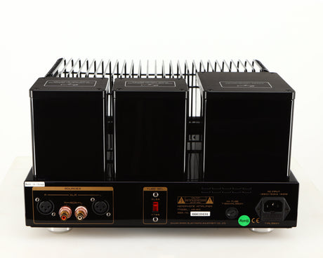 Rear view of a used Cayin HA-6A Headphone Amplifier in a black finish showing Mains Input