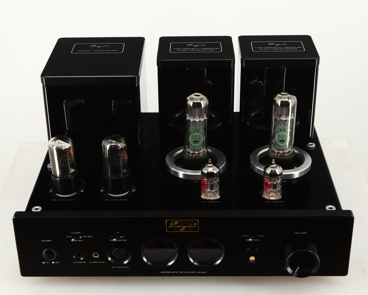 Top of a used Cayin HA-6A Headphone Amplifier in a black finish