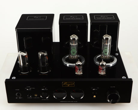 Top of a used Cayin HA-6A Headphone Amplifier in a black finish