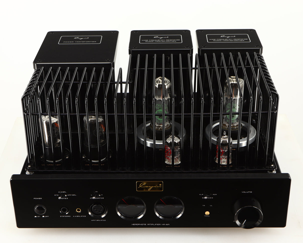 Top of a used Cayin HA-6A Headphone Amplifier in a black finish