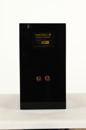 Rear view of a Chartwell LS3 Standmount Speaker in Black Gloss finish