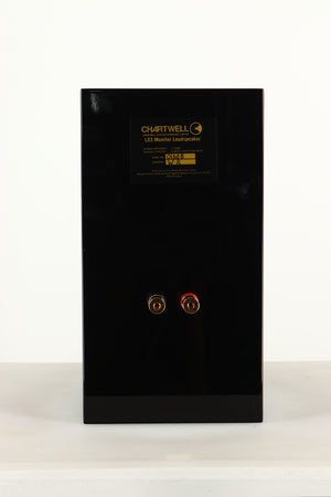 Rear view of a Chartwell LS3 Standmount Speaker in Black Gloss finish