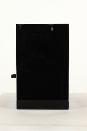 Side view of a Chartwell LS3 Standmount Speaker in Black Gloss finish