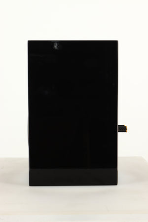 Side view of a Chartwell LS3 Standmount Speaker in Black Gloss finish