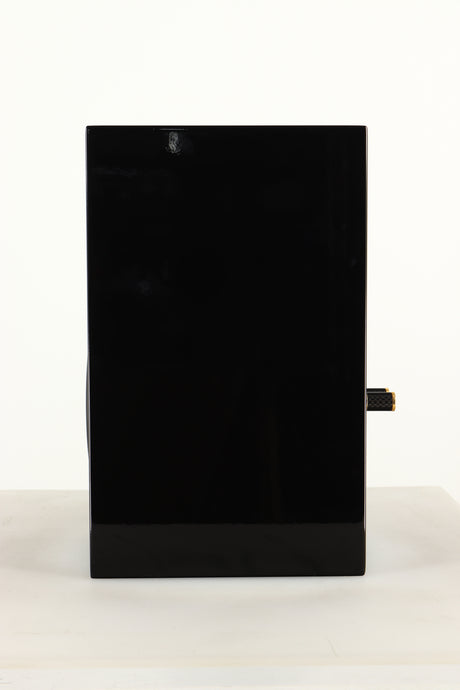 Side view of a Chartwell LS3 Standmount Speaker in Black Gloss finish