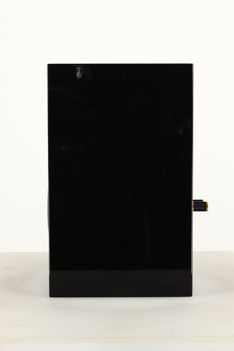 Side view of a Chartwell LS3 Standmount Speaker in Black Gloss finish