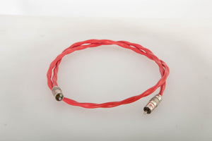 Side view of a used Chord Company Chorus 1.0m RCA-RCA Interconnect