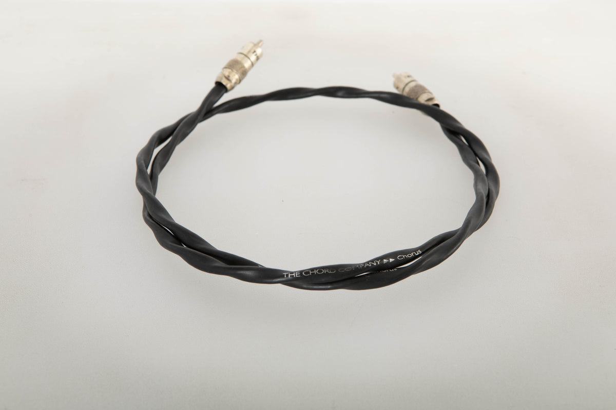 Side view of a used Chord Company Chorus 1.0m RCA-RCA Interconnect