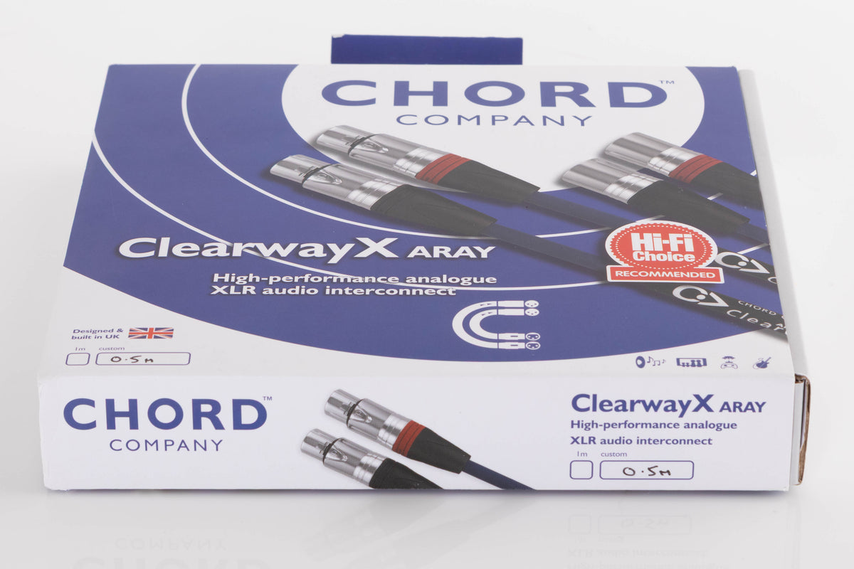 Box for used Chord Company ClearwayX ARAY XLR-XLR Interconnect Cables 0.5m Pair