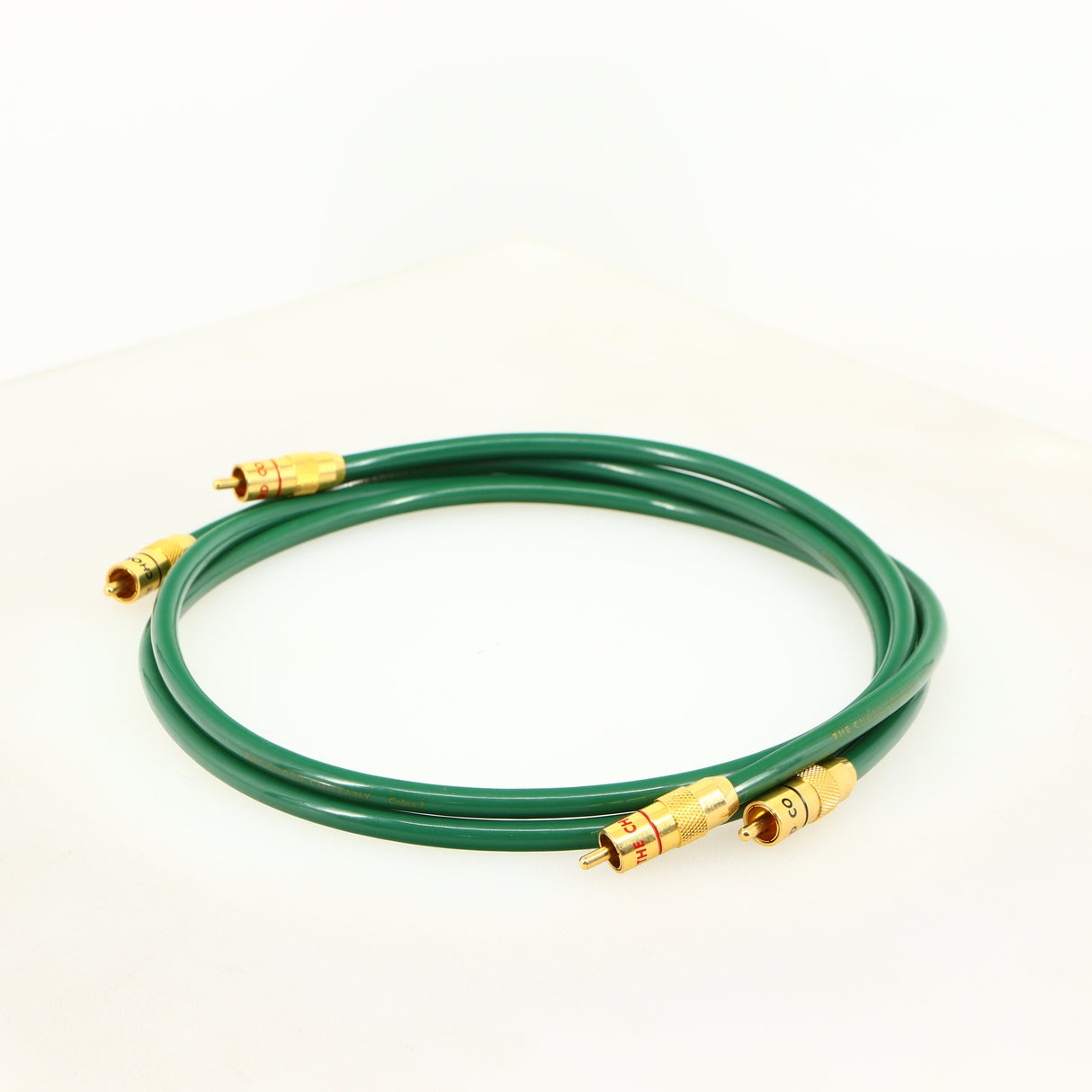 Front right angle of a used Chord Company Cobra 3 RCA-RCA 1.0m Interconnect Cable