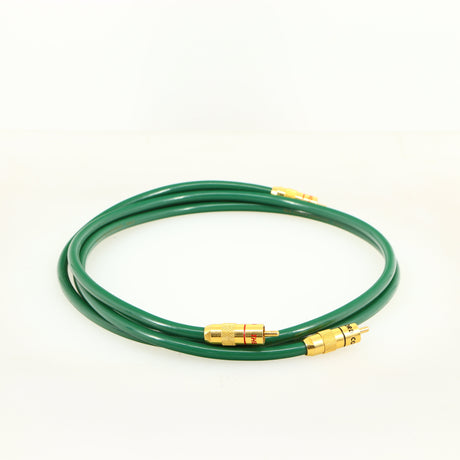 Left side view of a used Chord Company Cobra 3 RCA-RCA 1.0m Interconnect Cable
