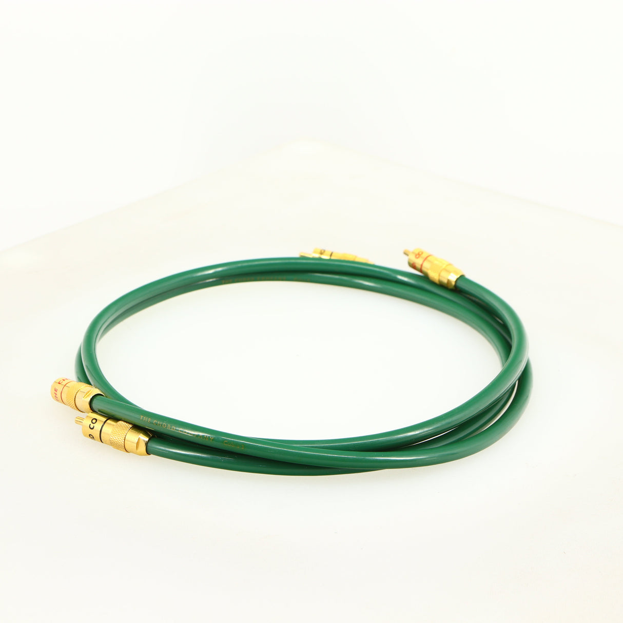 Rear right angle of a used Chord Company Cobra 3 RCA-RCA 1.0m Interconnect Cable