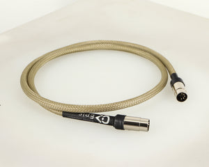Front left angle of a used Chord Company Epic Interconnect DIN-DIN Interconnect Cable 1.0m