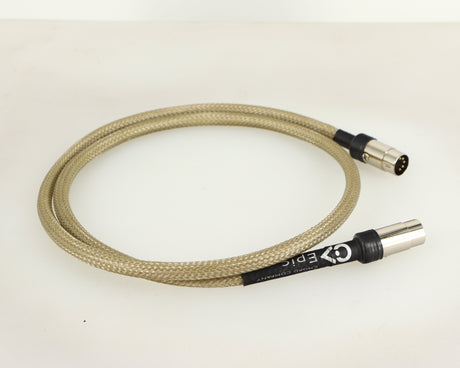 Left side view of a used Chord Company Epic Interconnect DIN-DIN Interconnect Cable 1.0m
