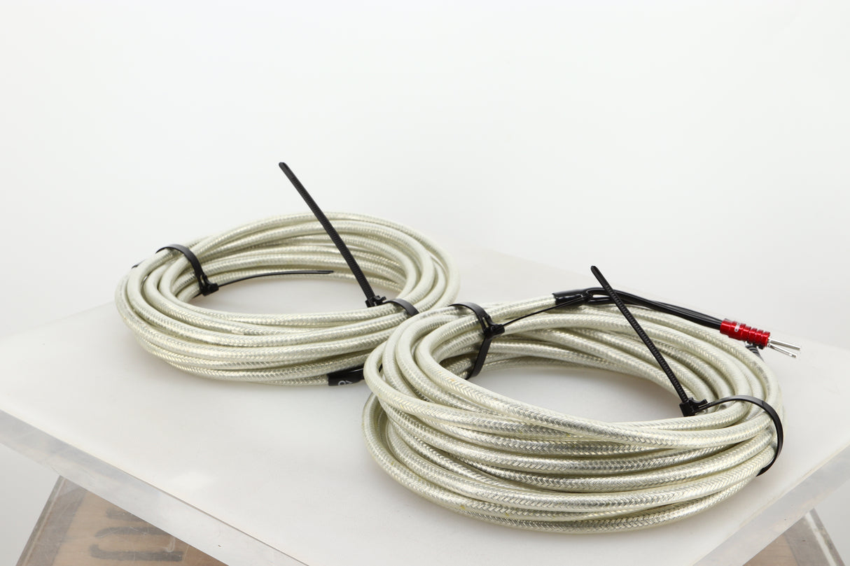 Rear left angle of some used Chord Company Shawline X Speaker Cables 10M & 7M Pair
