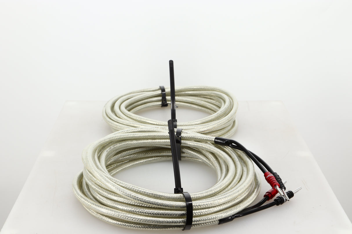 Left side view of some used Chord Company Shawline X Speaker Cables 10M & 7M Pair