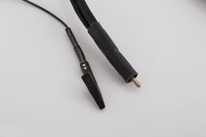 Close up view of a used Chord Company Signature 1.0m RCA-RCA Interconnect with Earth