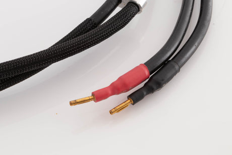 Close up view of a used Chord Company Signature 1.5m Speaker Cable 
