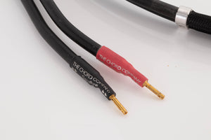 Close up view of a used Chord Company Signature 1.5m Speaker Cable 