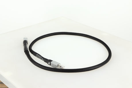 Front right angle of a used Chord Company Signature Super Aray Digital Streaming Cable 1.0m in a black finish