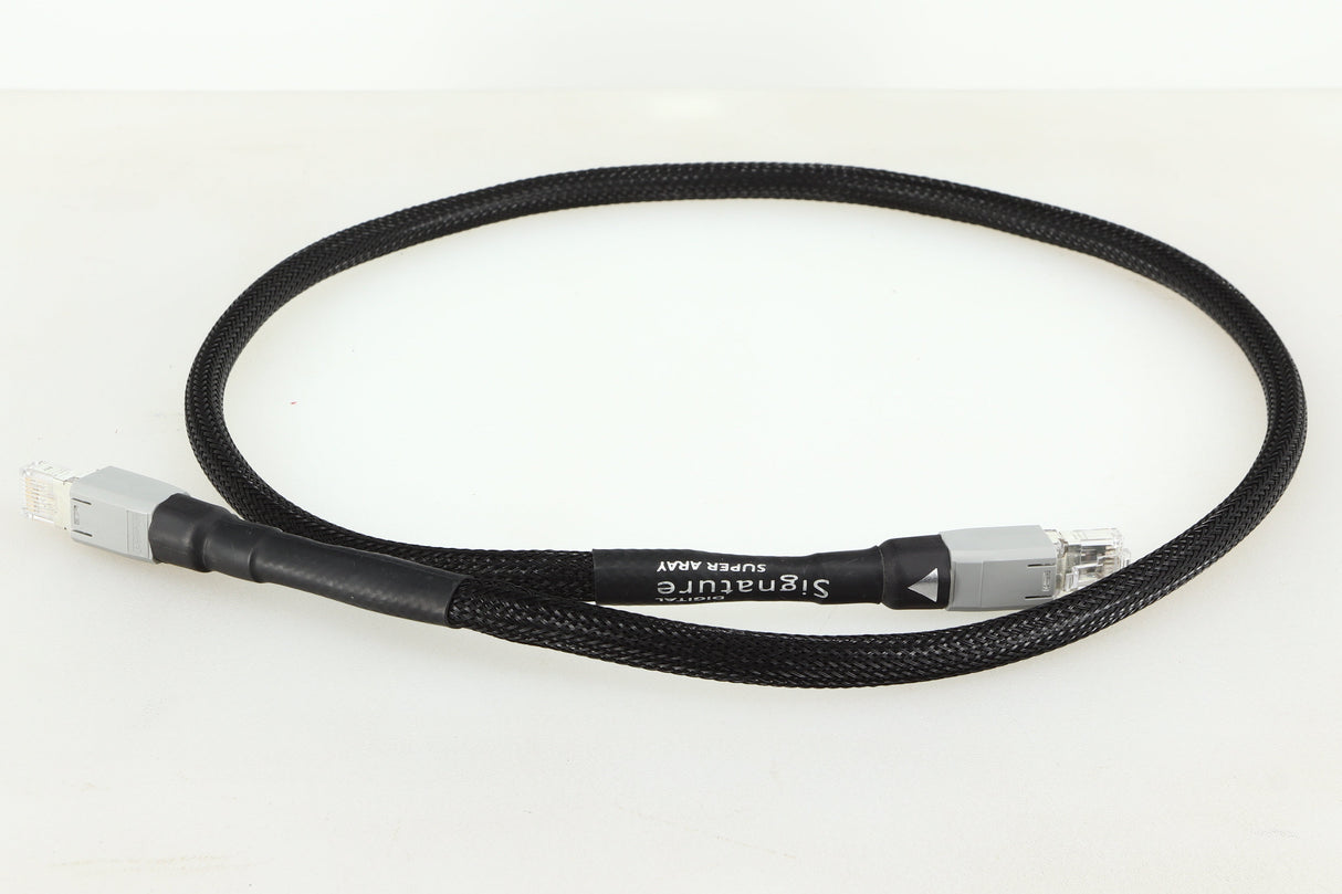 Front view of a used Chord Company Signature Super Aray Digital Streaming Cable 1.0m in a black finish
