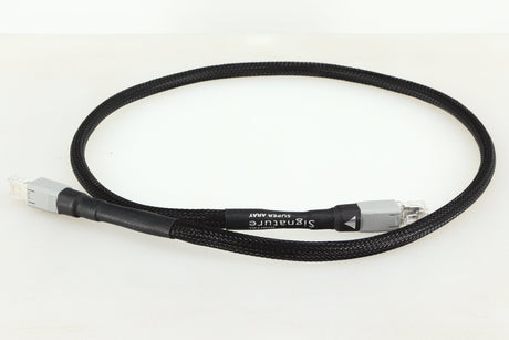 Front view of a used Chord Company Signature Super Aray Digital Streaming Cable 1.0m in a black finish