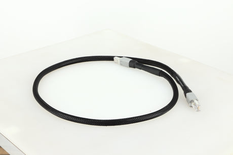 Rear left angle of a used Chord Company Signature Super Aray Digital Streaming Cable 1.0m in a black finish