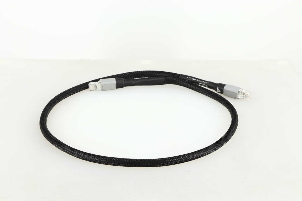 Rear view of a used Chord Company Signature Super Aray Digital Streaming Cable 1.0m in a black finish