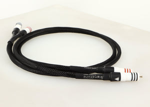 Rear left angle of a used Chord Company Signature Tuned ARAY RCA-RCA Interconnect Cable 1.0m
