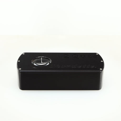 Front view of a used Chord electronics 2Qute Chordette Digital Analogue Converter in a black finish