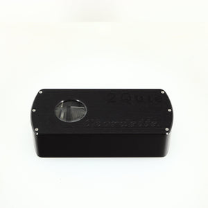 Top of a used Chord electronics 2Qute Chordette Digital Analogue Converter in a black finish