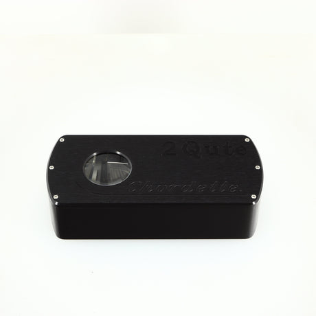 Top of a used Chord electronics 2Qute Chordette Digital Analogue Converter in a black finish