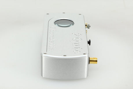 Right side view of a used Chord Electronics 2Qute Digital Analogue Converter in a silver finish